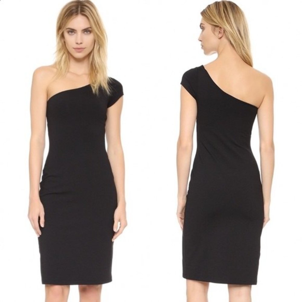 SUSANA MONACO Red One Shoulder ‘Shaunie’ Jersey Dress Size Large - Picture 3 of 5